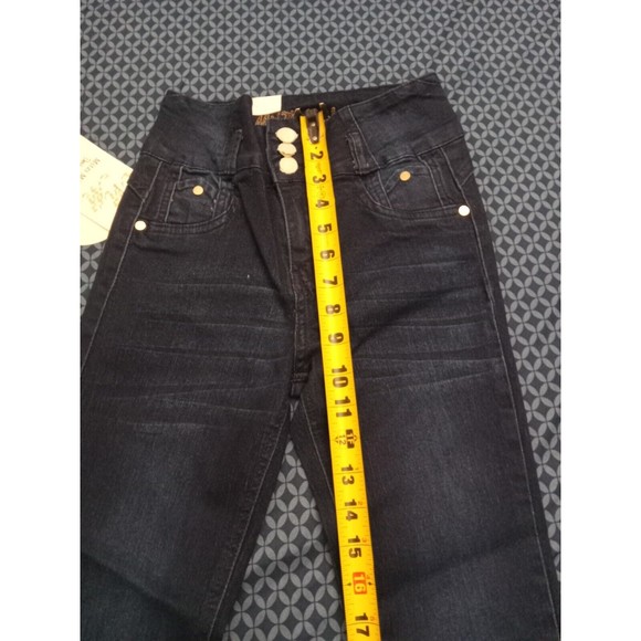 MM JEANS STRETCH DENIM DARK BLUE, WAIST 27iN, H10 MMWY100 SZ 3 , BUTT LIFTING, - Picture 3 of 13